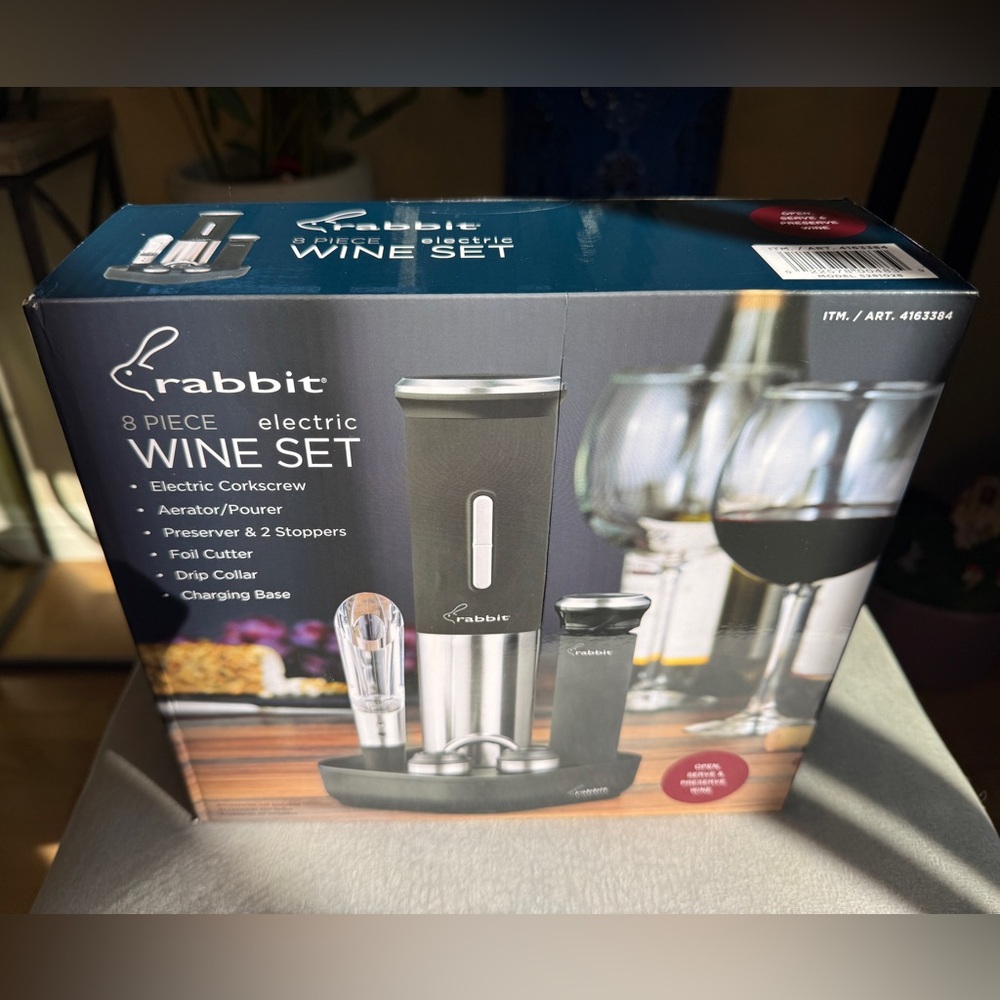 Electric Wine Set - Rabbit - Black (8 Pieces) - Picture 3 of 13